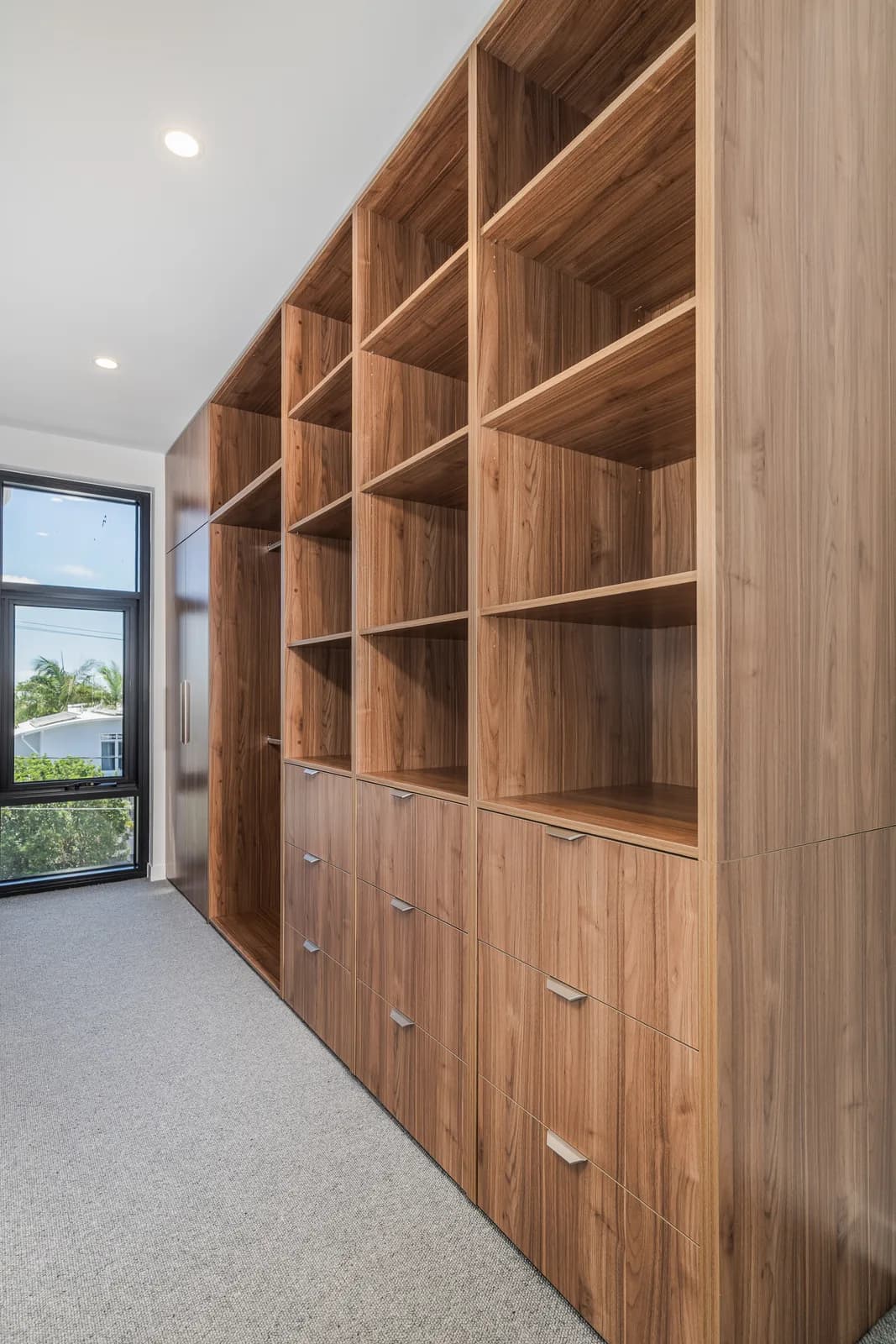 Custom timber wardrobe storage wall Brisbane